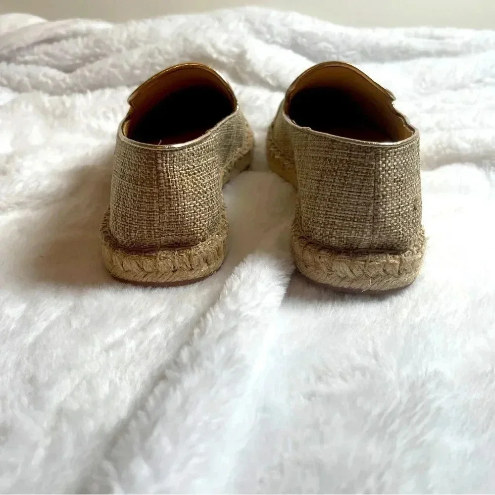 Talbots Izzy Espadrille Flats - Linen - Size 6.5M